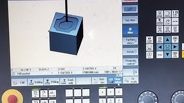 Milling Pocketing cycle Operation Sinutrain #cam #milling #simulation #animation