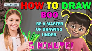How To Draw Boo From Monsters Inc For Beginner Guide Easy To Follow