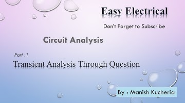 Gate 2021 | #1 | Transient Analysis Through Question |  Important Gate Question | Circuit Analysis