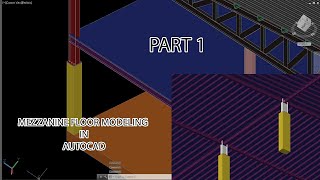 MEZZANINE FLOOR WITH ROOF TRUSS IN AUTOCAD PART - 1