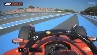 Carlos Sainz going straight on Turn 9 French GP 2022