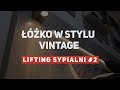 Nowoczesne łóżko vintage z oświetleniem LED