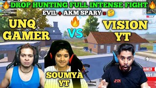 Unq gamer + Soumya yt vs Vision YT 🔥 fight - its ninja - unq gamer highlights #punjusquad