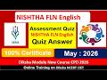 OnlineTraining on NISHTHA FLN ENGLISH diksha online new course cietncert quiz answer key 2026