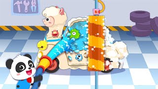 Little Panda Auto Repair Shop - Be a Skilled Auto Mechanic, Design Car Styling - Babybus Game Video screenshot 2