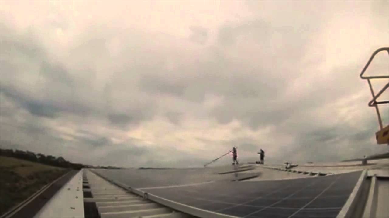 Solar Panel Cleaning - Time Lapse Vid - YouTube