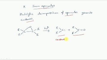 Organic Chemistry - Generation of Carbenes