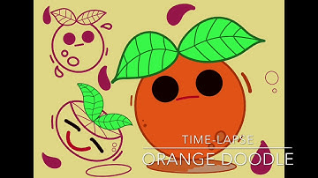 Time-lapse || Orange Doodle || Digital Drawing || Procreate