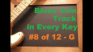 8 of 12 Blues Slow Shuffle Backing Track in G