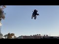 Moto-cross stunt bikes before Finke desert race