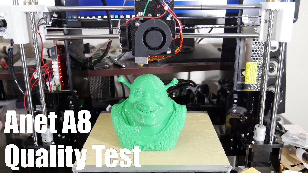 Anet A8 3d Printer First Print Quality Test Stock - YouTube