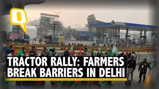 Tractor Rally | Farmers Break Barriers at Delhi's Singhu and Tikri Borders | The Quint
