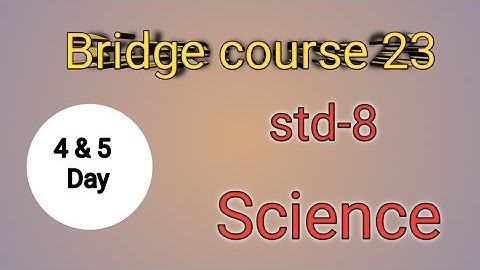 Std8th|Science| Day 4 & 5|Activity|Bridge course 23|Answers|Urdu medium|