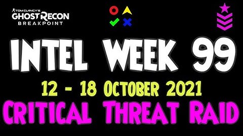 Week 99 Critical Threat Raid intel 12 - 18 October 2021 | Tom Clancy