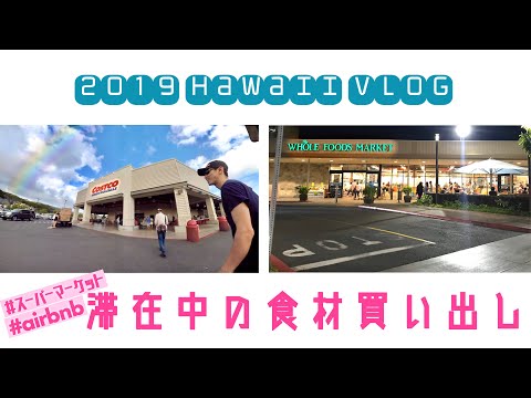 【2019Hawaii Vlog-3】airbnb滞在中の買い物/海外スーパーマーケット/ハワイカイ コストコとホールフーズカハラ店/ハワイ旅行 購入品/トヨタシエナ