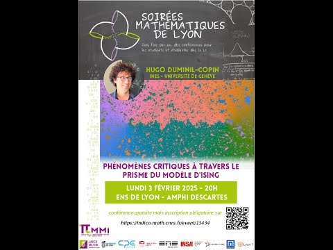 Hugo Duminil-Copin: Phénomènes critiques à travers le prisme du modèle d'Ising