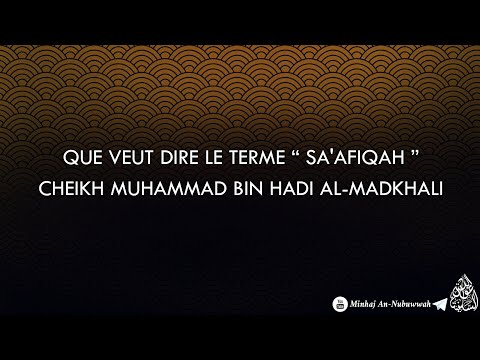 que-veut-dire-le-terme-"-sa'afiqah-"---cheikh-muhammad-bin-hadi-al-madkhali