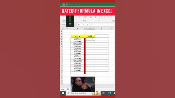 DATEDIF Formula in Excel #excel #finance #tutorial #trending #shorts #shortsviral #exceltips