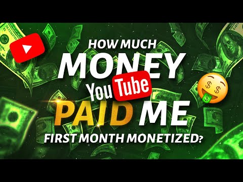 How Much Money Youtube Paid Me FIRST MONTH Monetized?