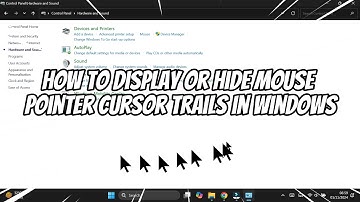 How to Display or Hide Mouse Pointer Cursor Trails in Windows