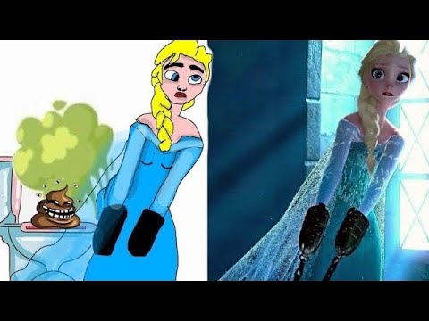 Frozen Elsa funny Drawing memes -Try not To laugh 😂