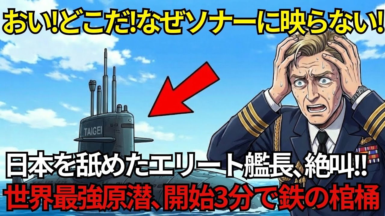【衝撃】世界最強原潜が開始3分で沈黙…日本を舐めたエリート艦長、背後からの「死のノック」に絶叫するまで【海外の反応】
