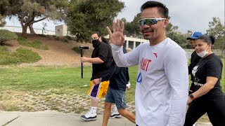 Day 1 Manny Pacquiao first day training in LA