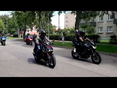 Biker parade in Ventspils (Latvia 2022). Парад байкеров в Вентспилсе (Латвия 2022).