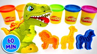 Live Top Preschool Learning Adventure - Animal Names And Numbers With Play Doh Toys