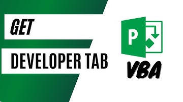 Microsoft Project VBA - Show Developer Tab