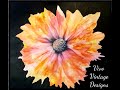 #163 Alcohol ink flower with black background