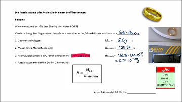 Wie berechne ich die Anzahl an Atomen?