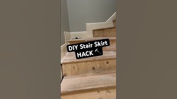 The EASIEST way to install stair skirting 💯 #trim #diyhacks #homehacks #diyhome #carpentry  #stairs