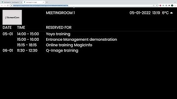 MagicInfo Services shows how the Meetingpoint add-on works