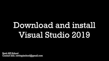 Download and install Visual Studio 2019 for Revit API