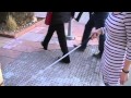 How a Blind Person Uses a Cane