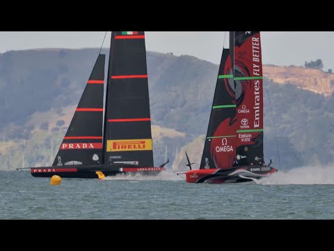 36th America's Cup - 2/03/2021 - ETNZ and Luna Rossa Training near Waiheke Island