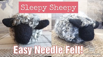 Needle Felting Easy BEGINNER Tutorial | Sleepy Sheepy | Needle Felted Sheep | Felted Wool Animal