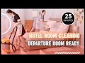 Hotel Room Cleaning Sequence | how to ready a Dirty room | what is the time and departure/Check-out