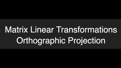 How to calculate Orthographic Projection ProgrammingTIL #171 3d Math 15 tutorial video screencast