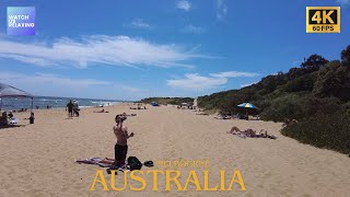 Exploring Melbourne's Beaches! Relaxing Walking Tour - 4K 60FPS