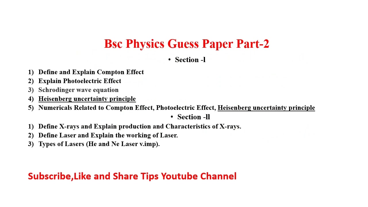 BSC ADP Part 2 Physics Guess Paper| Physics ADP Part-ll|