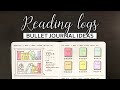 READING LOGS AND TRACKERS 💜 Bullet journal ideas