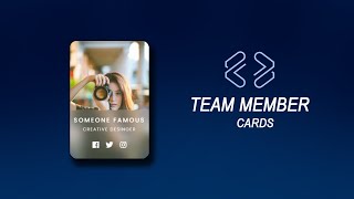 Team Member Page Cards For Website || CODE THE WEB ||