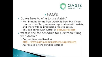 Sage ERP | Sage 100 | Sage 100c | Sage 100cloud Year End Payroll Module