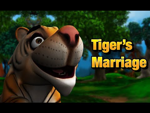 TIGERS MARRIAGE | Children's Cartoon Story from manchadi (manjadi) - YouTube