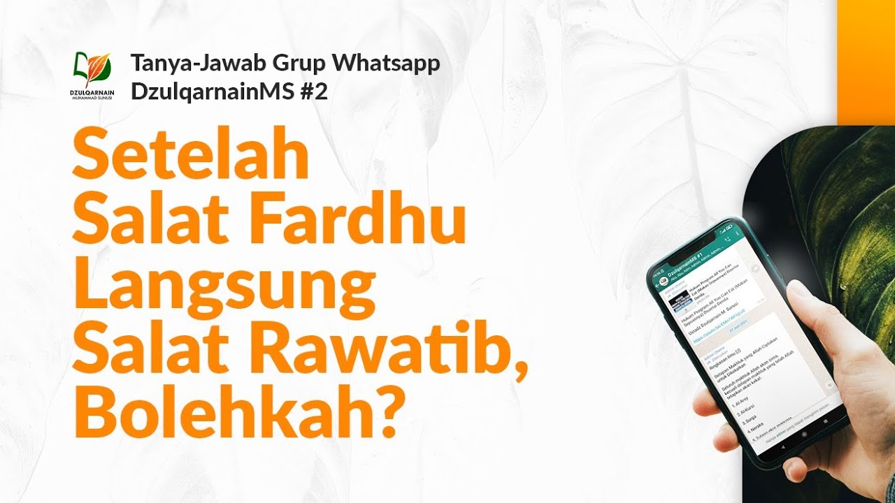 ⁣Setelah Salat Fardhu Langsung Salat Rawatib, Bolehkah?