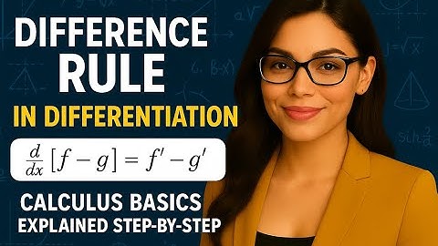 Difference Rule in Differentiation   d/dx [f − g] = f′ − g′   Explained Step-by-Step| Limitless Math