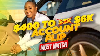 Insane MOTIVATIONAL $400 to $6K Account Flip| FOREX
