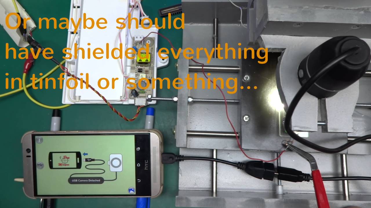 Plasma arc and another image sensor under microscope